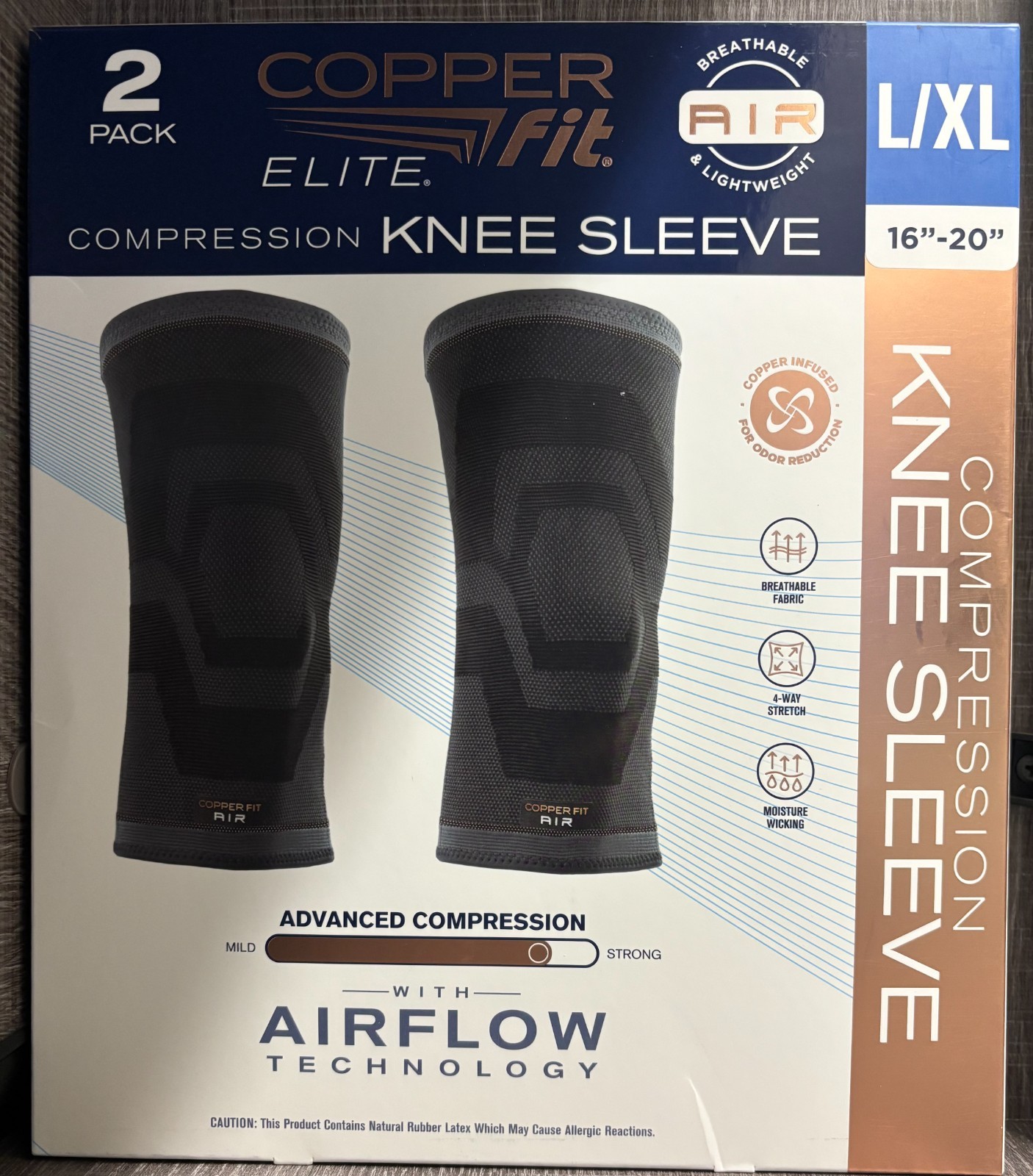 Copper Fit Elite 2-pk Compression Knee Sleeves - Multiple Sizes!