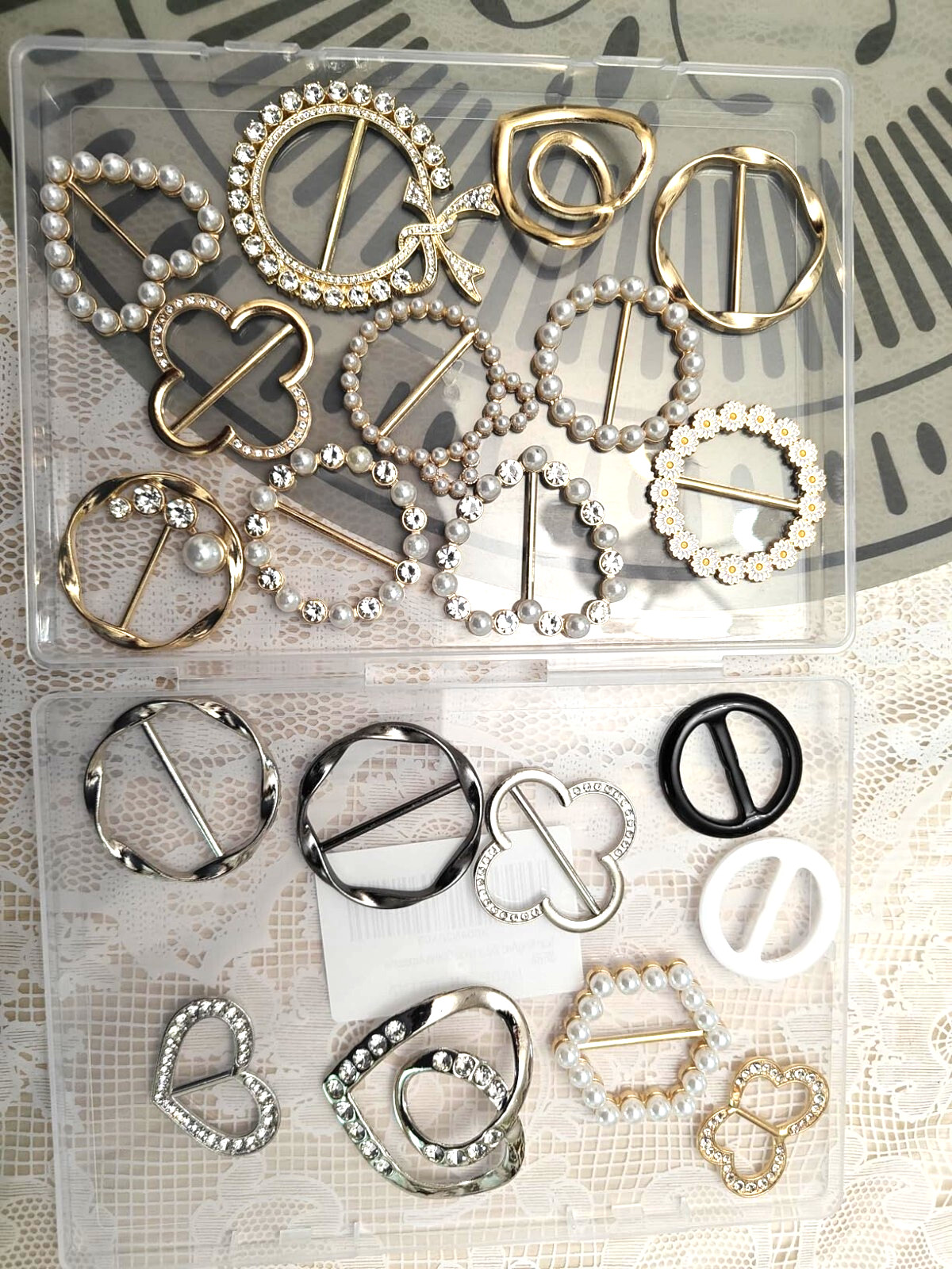 20 Pcs Scarf Ring And Slides For Scarves Scarf Rings Clip Pin T Shirt Ties Clip