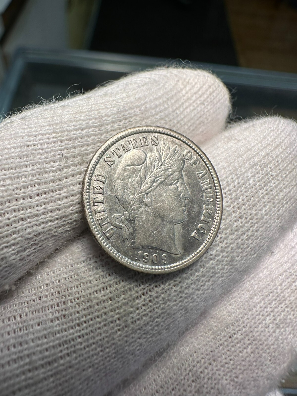 1909 Barber Dime AU