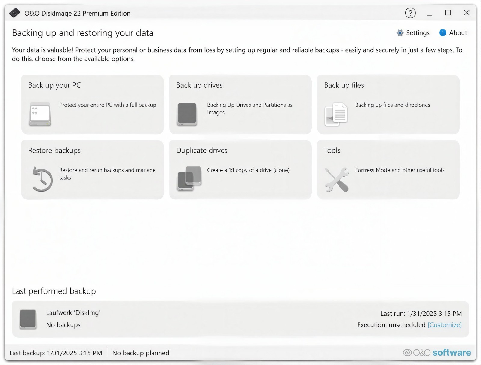O&O DiskImage Premium Edition Bootable DVD
