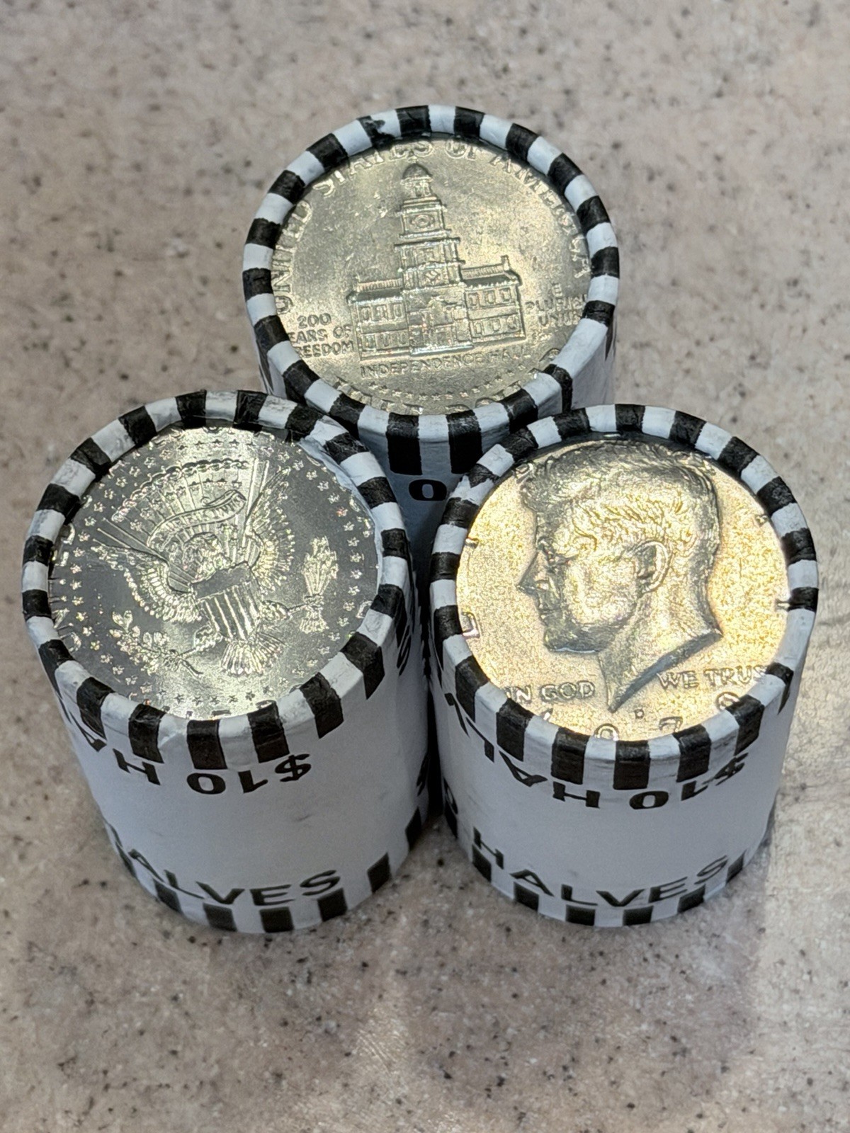 Save On Sales Tax -  Kennedy Half Dollar Rolls Unopened Unsearched Guaranteed