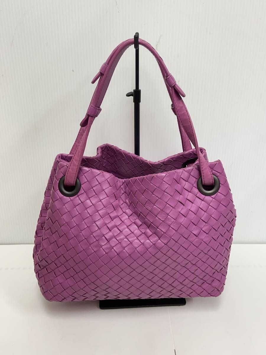 BOTTEGA VENETA Handbag leather Purple Used