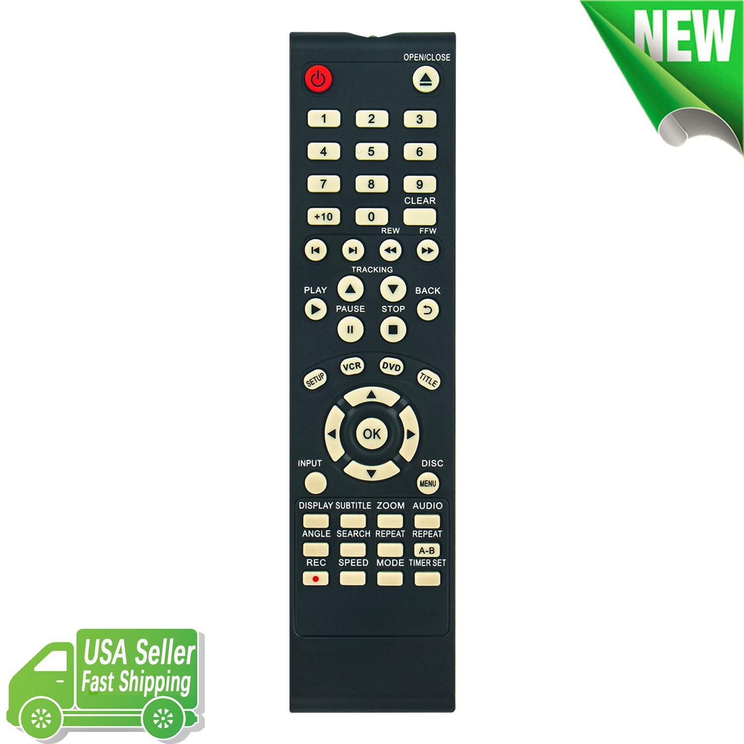 New NA727UD Replaced Remote for Philips DVD/VCR DVP3345V DVP3345V/F7 DVP3345V/17
