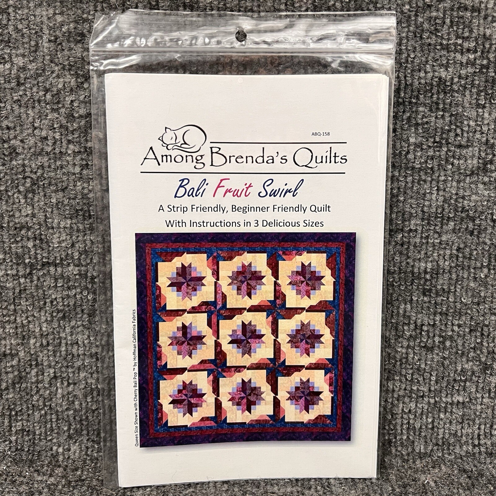 Bali Fruit Swirl By Among Brenda's Quilts Pattern In 3 Sizes New