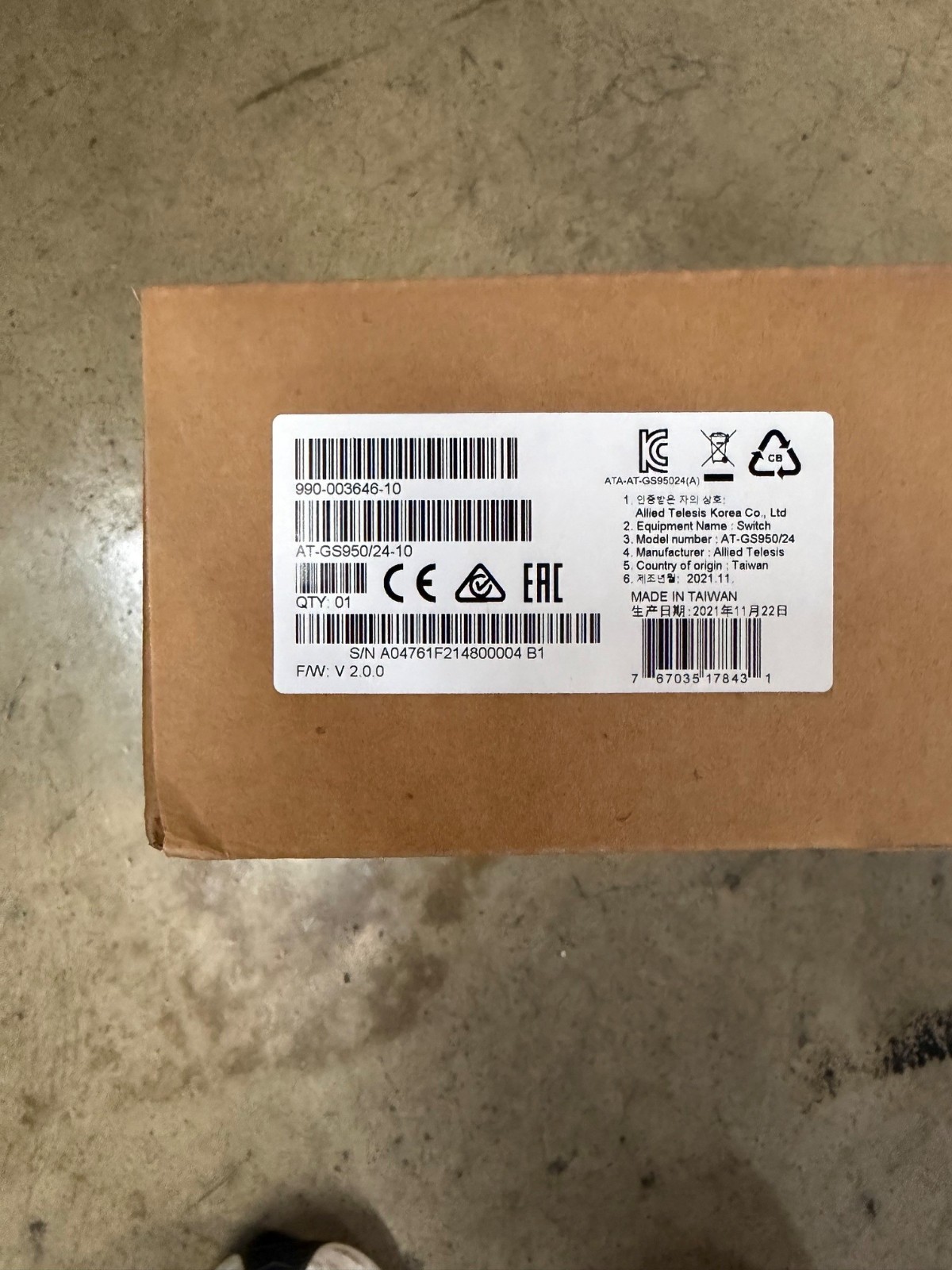 Allied Telesis  AT (AT-GS950/24-10) 24-Ports External Switch Managed