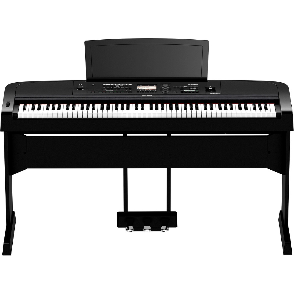 Yamaha DGX670 Keyboard with Matching Stand and Pedal Black