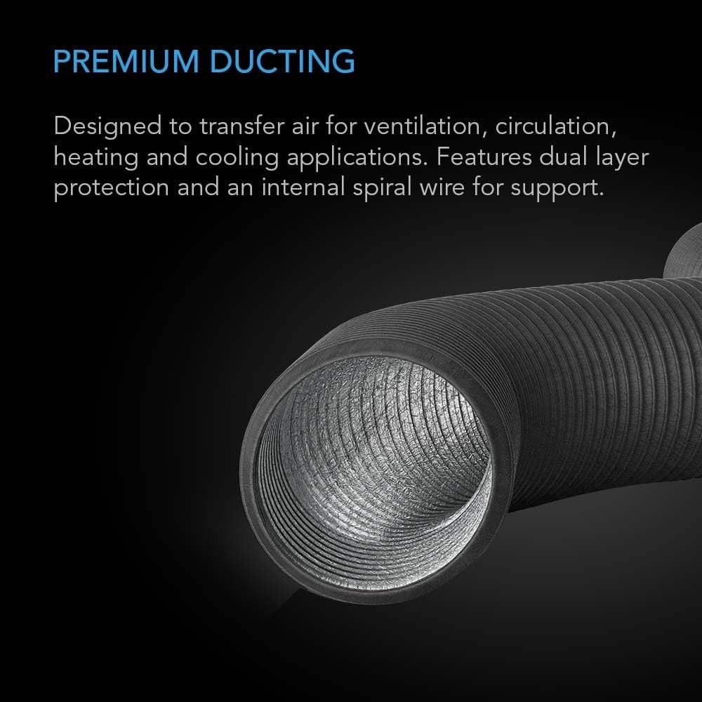 Flexible 8-Foot Aluminum Ducting – Leak-Proof 4-Inch Ventilation Solution