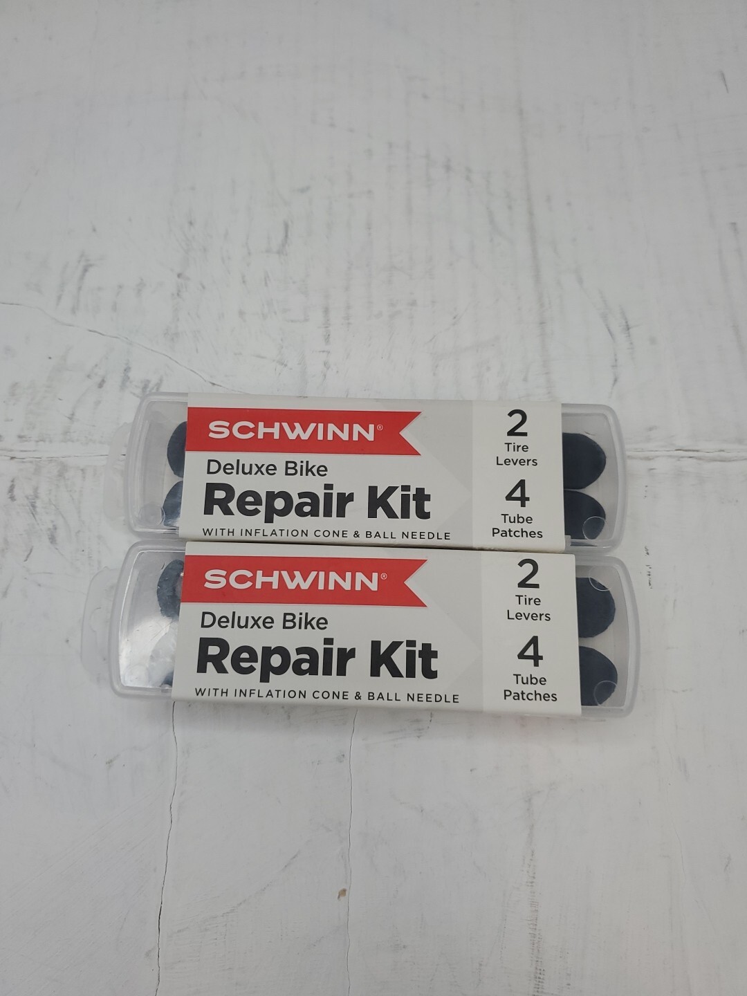 2x Schwinn Deluxe Bike Repair Kit w Inflation Cone & Ball Needle SW535B-12
