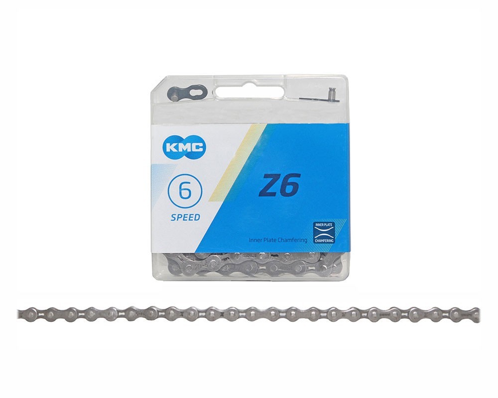 KMC Z6 6 Speed Chain 1/2 x 3/32 116 Links Brown Replacement for 6 Speed Bikes.