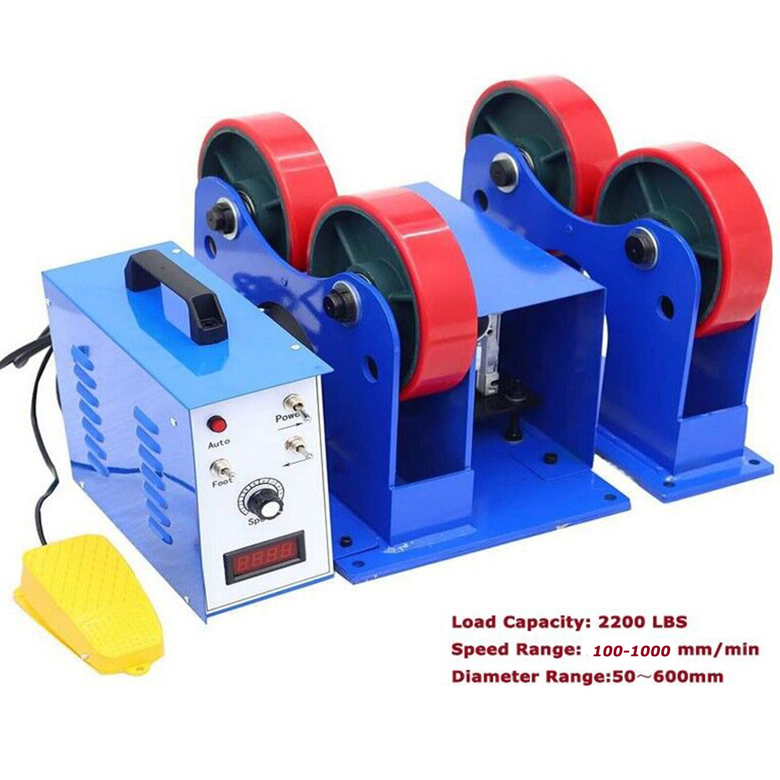 110V Tank Turning Welding Rolls Holder 2200LBS Pipe Tank Turning Linkage Rollers