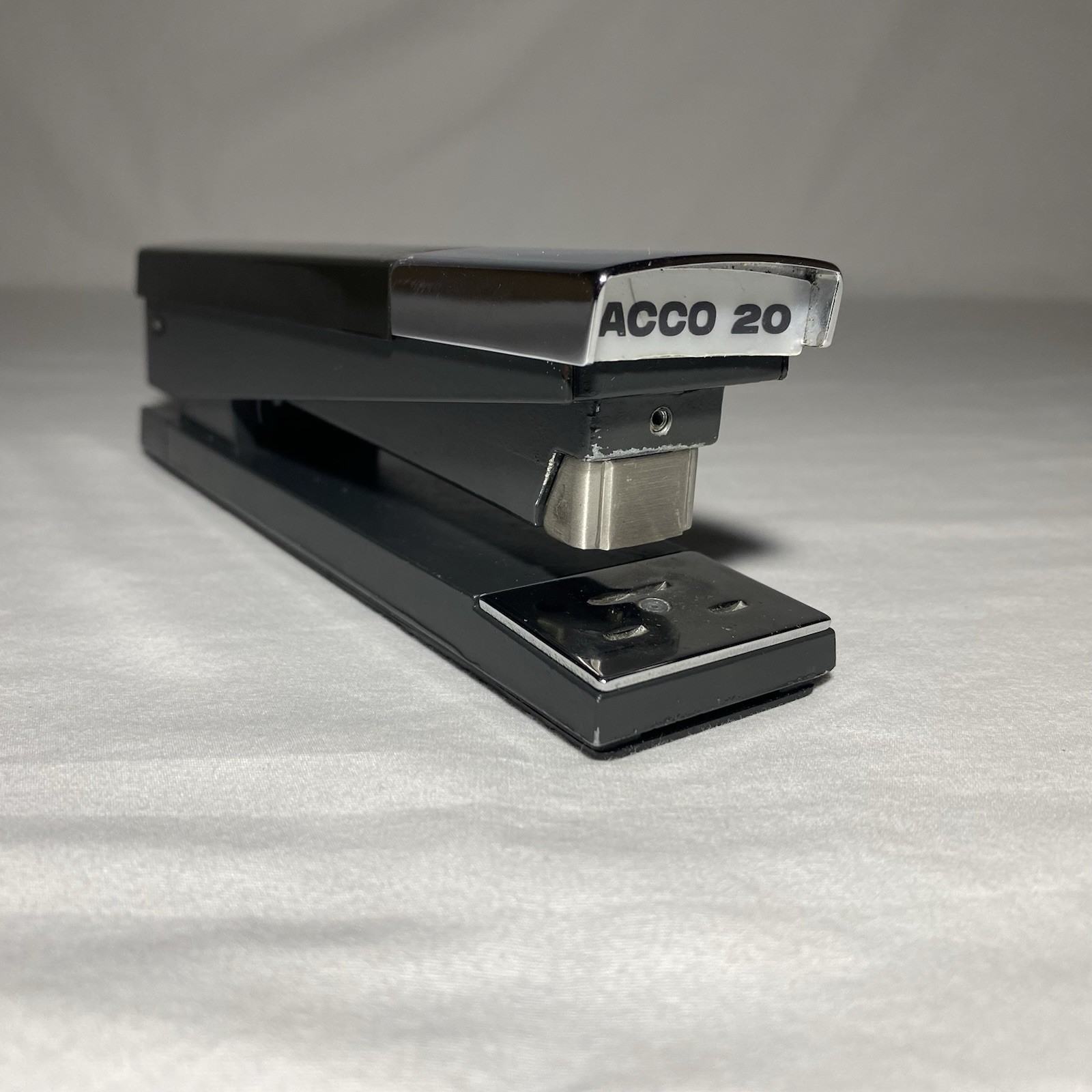 Vintage American Clip Co ACCO 20 Stapler USA Made, Black, Has Wear, Used