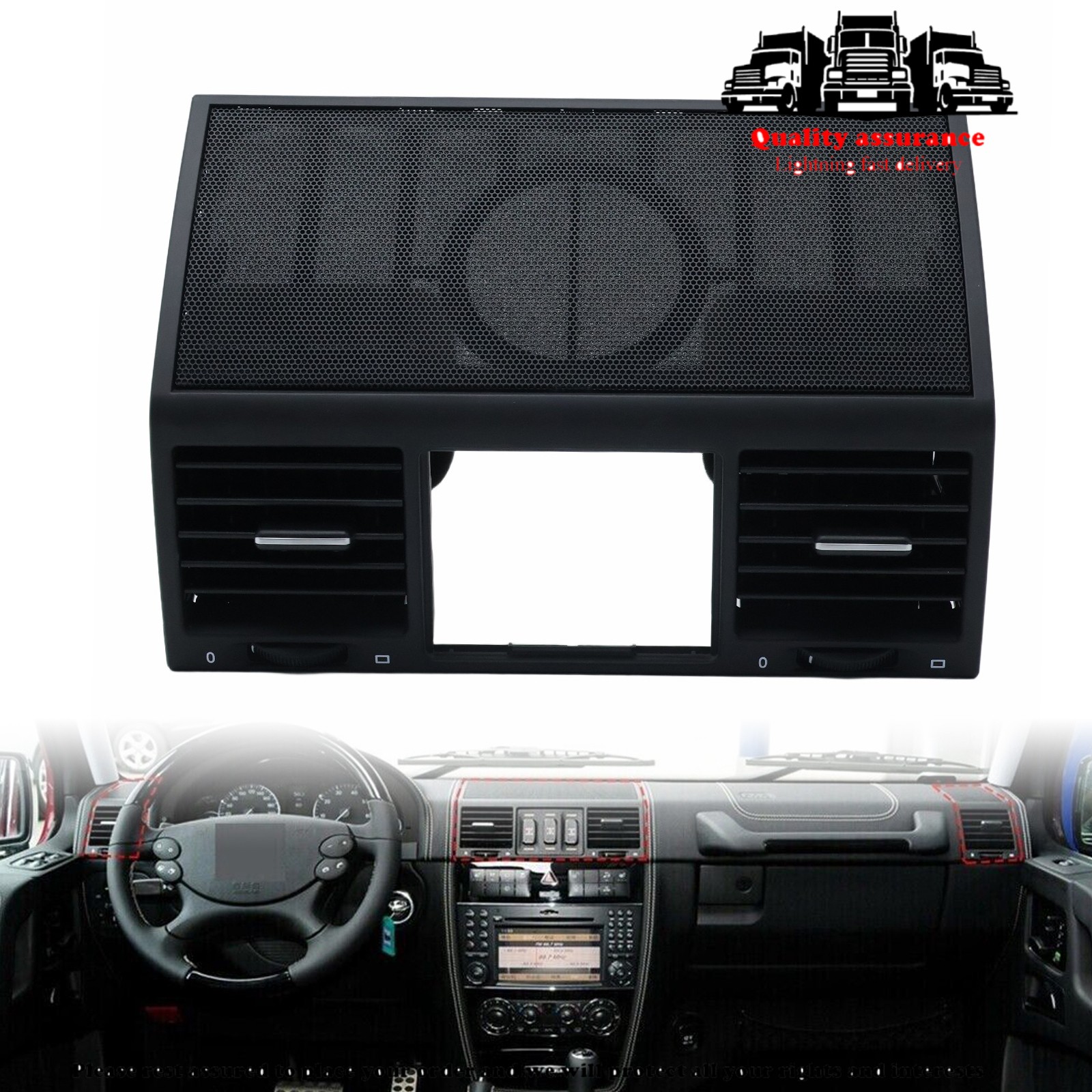 Fits Benz W463 G-Class G500 G55 AMG 2004-12 Dashboard A/C Air Vent Grille Cover