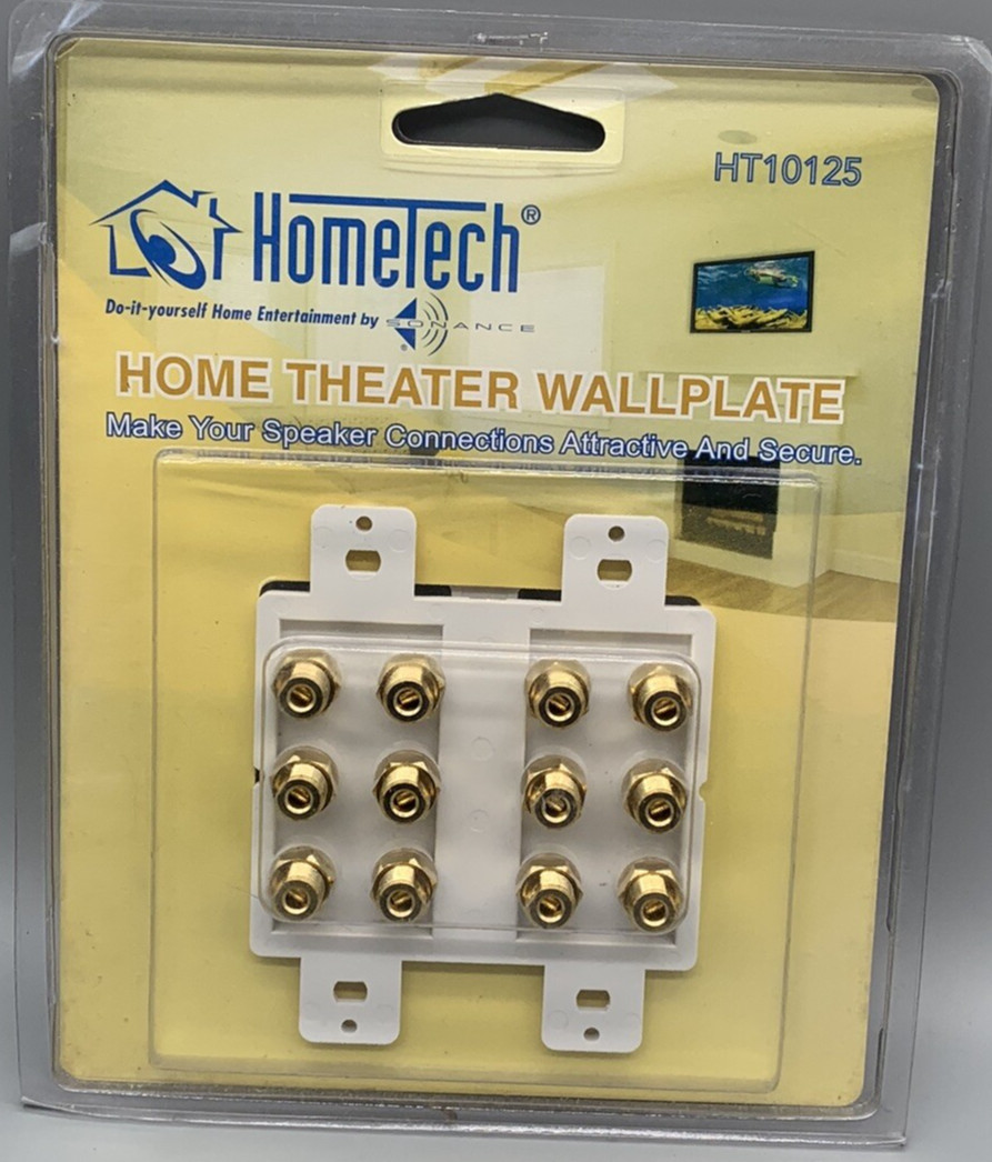 HOMETECH Home Theater 6 Speaker Wall Plate Junction Mounting connection