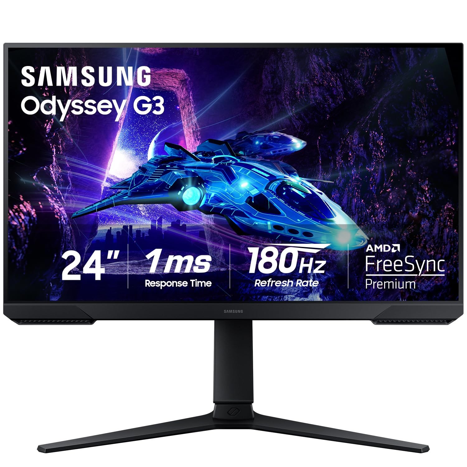 Samsung 24-Inch Odyssey G3 (G30D) Series FHD Gaming Monitor, 24-inch, Black