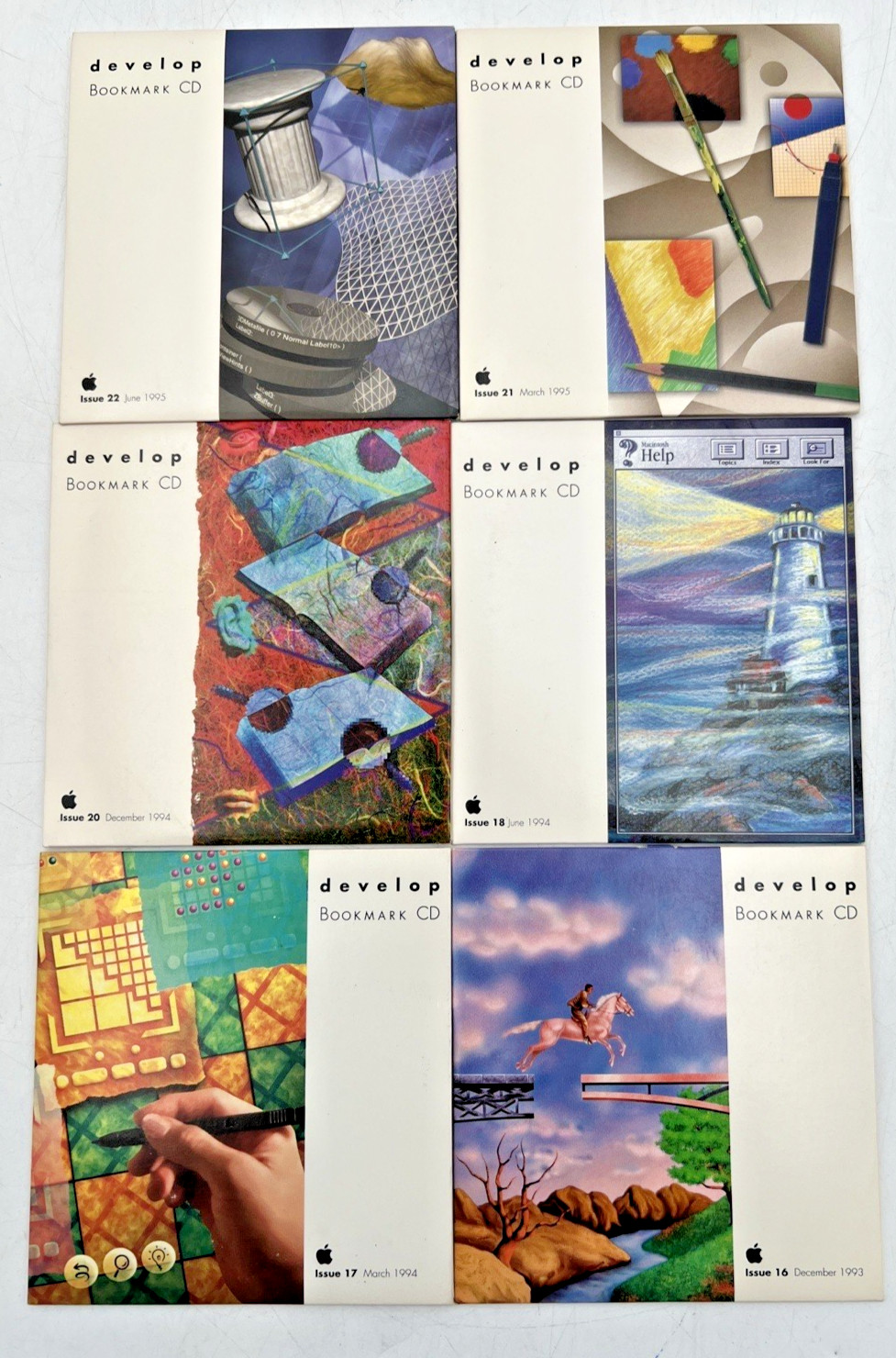 (8) APPLE DEVELOP BOOKMARK CDS ISSUES 1993 16,17/ 1994 18,20/ 1995 21,22