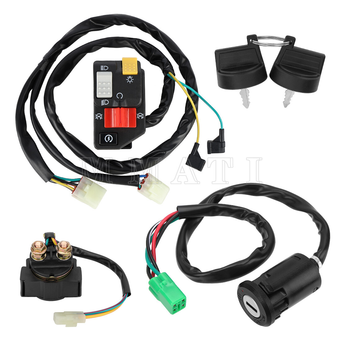 Handlebar Ignition Key Switch w/Starter Relay for Honda TRX450ER 2006-2014