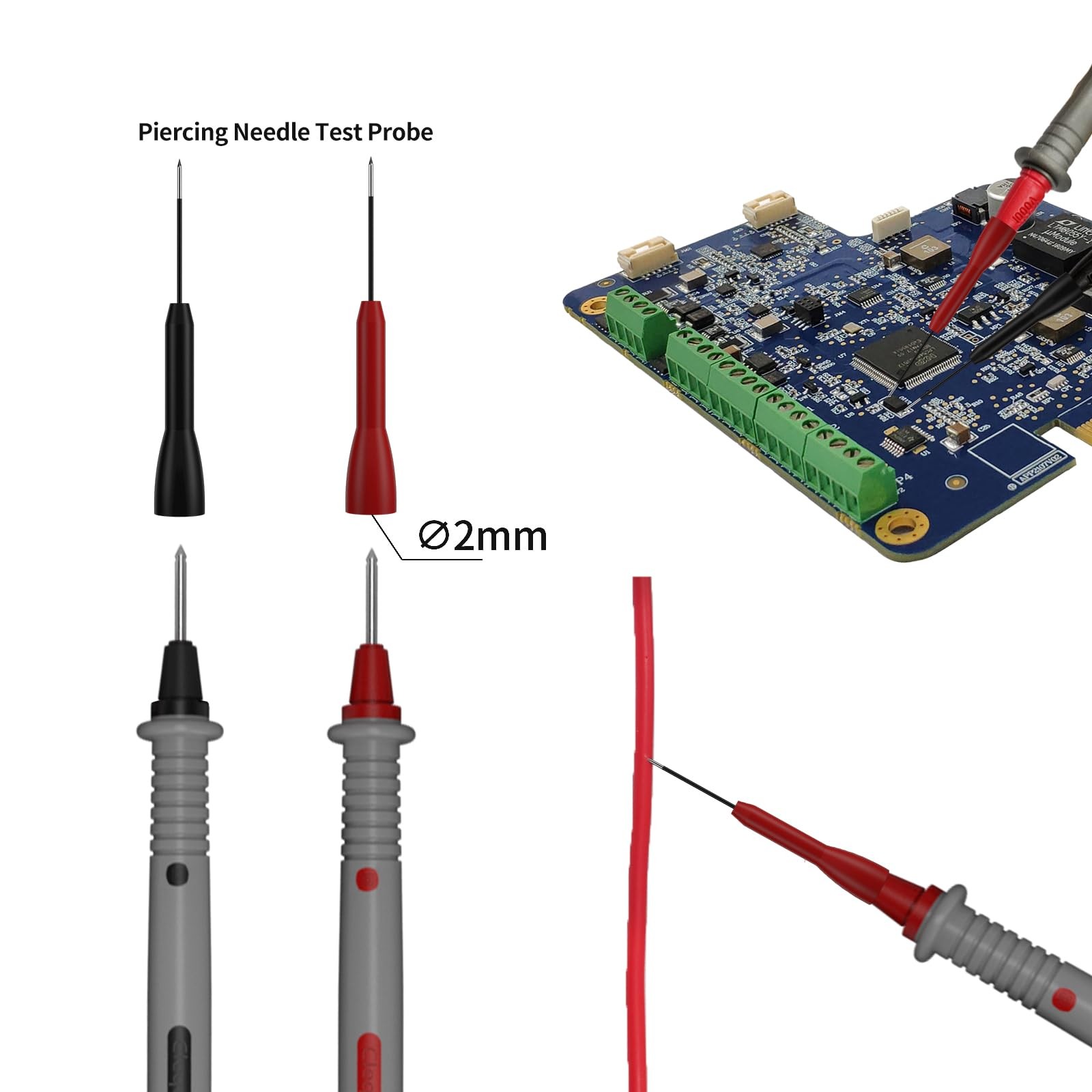 Electrical Multimeter Test Lead Kit with Soft Case Test Hook for Digital Elec...