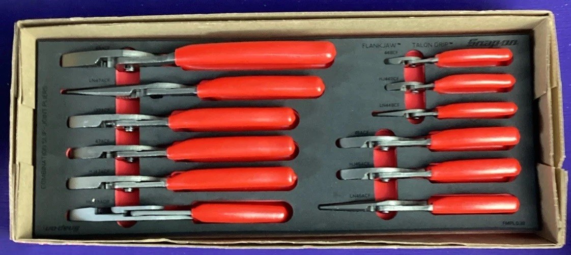 Snap-on PLSJ1200FR 12pc Master Slip Joint Pliers NEW
