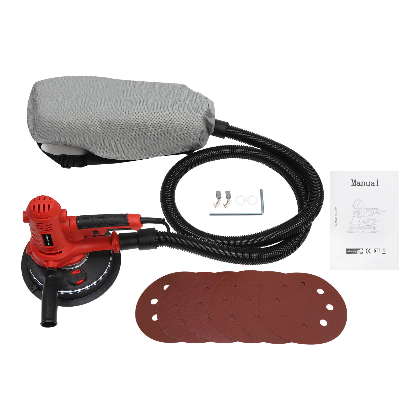 1200W Electric Drywall Sander 7in Variable Speed with LED Light Strip