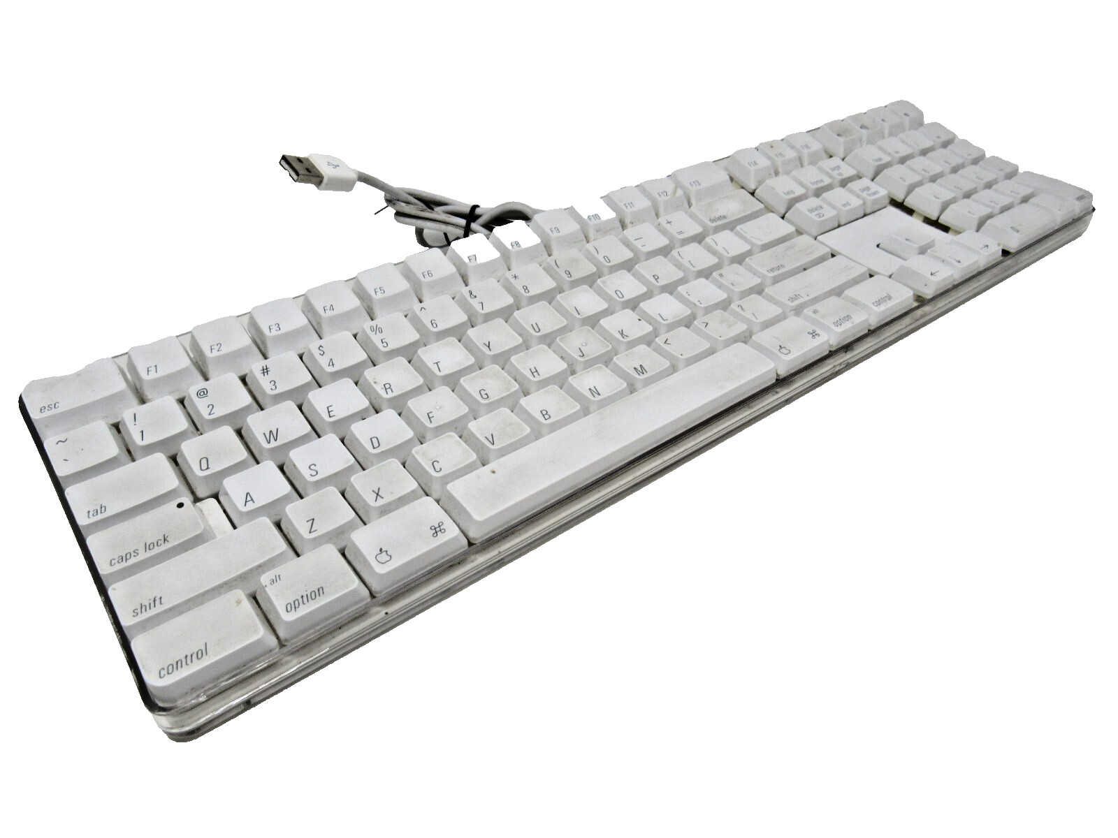Apple Wired USB Computer Keyboard Clear Base A1048
