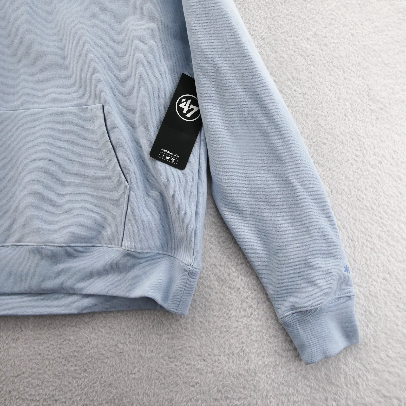 Auburn Tigers Hoodie Mens Small Medium '47 Brand Light Blue Pullover Sweatshirt