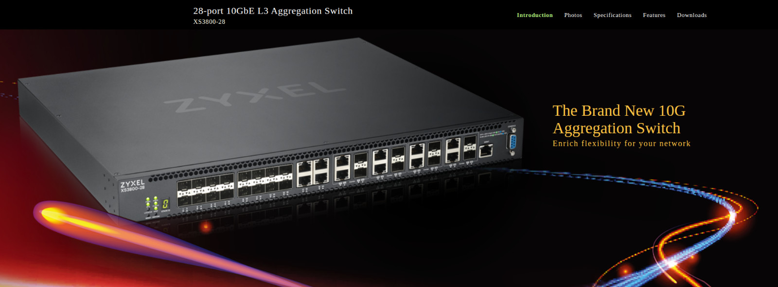 28-port 10GbE L3 Aggregation Switch XS3800-28