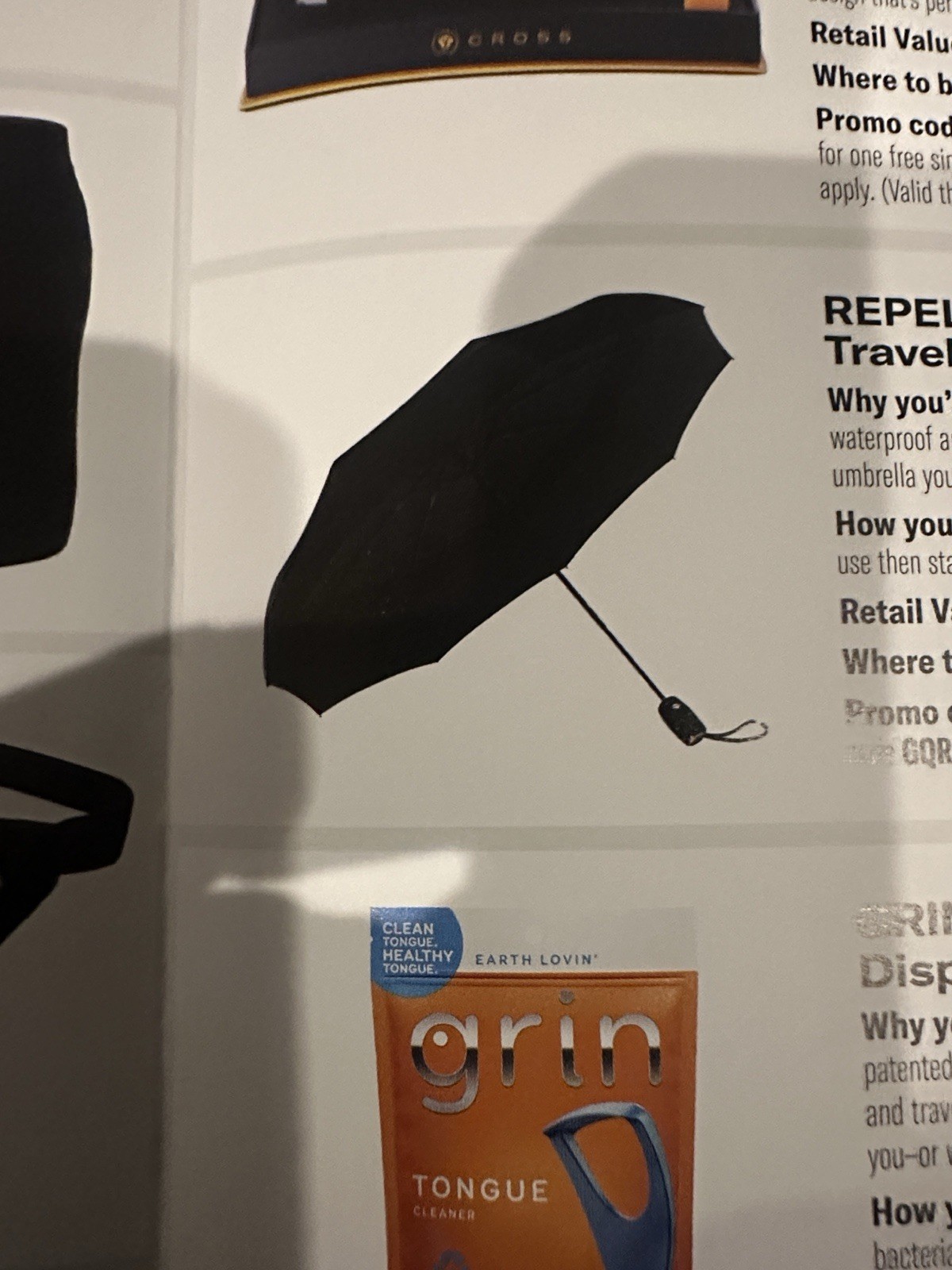 Black Umbrella - Windproof with Lifetime Replacement Guarantee