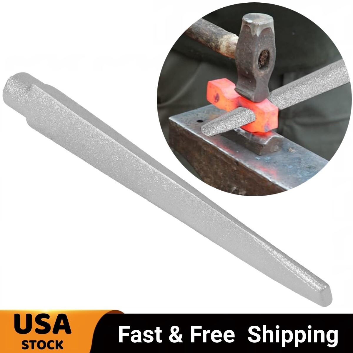 KNIFEMAKERS TOMAHAWK HAMMER EYE DRIFT MANDREL BLACKSMITH TOOL