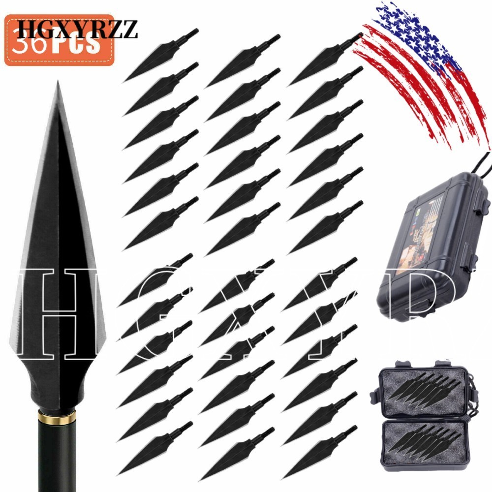 36Pack 150 Grain Archery Broadheads 2 Blade Sharp Arrowhead Hunting Shoot 3 Box