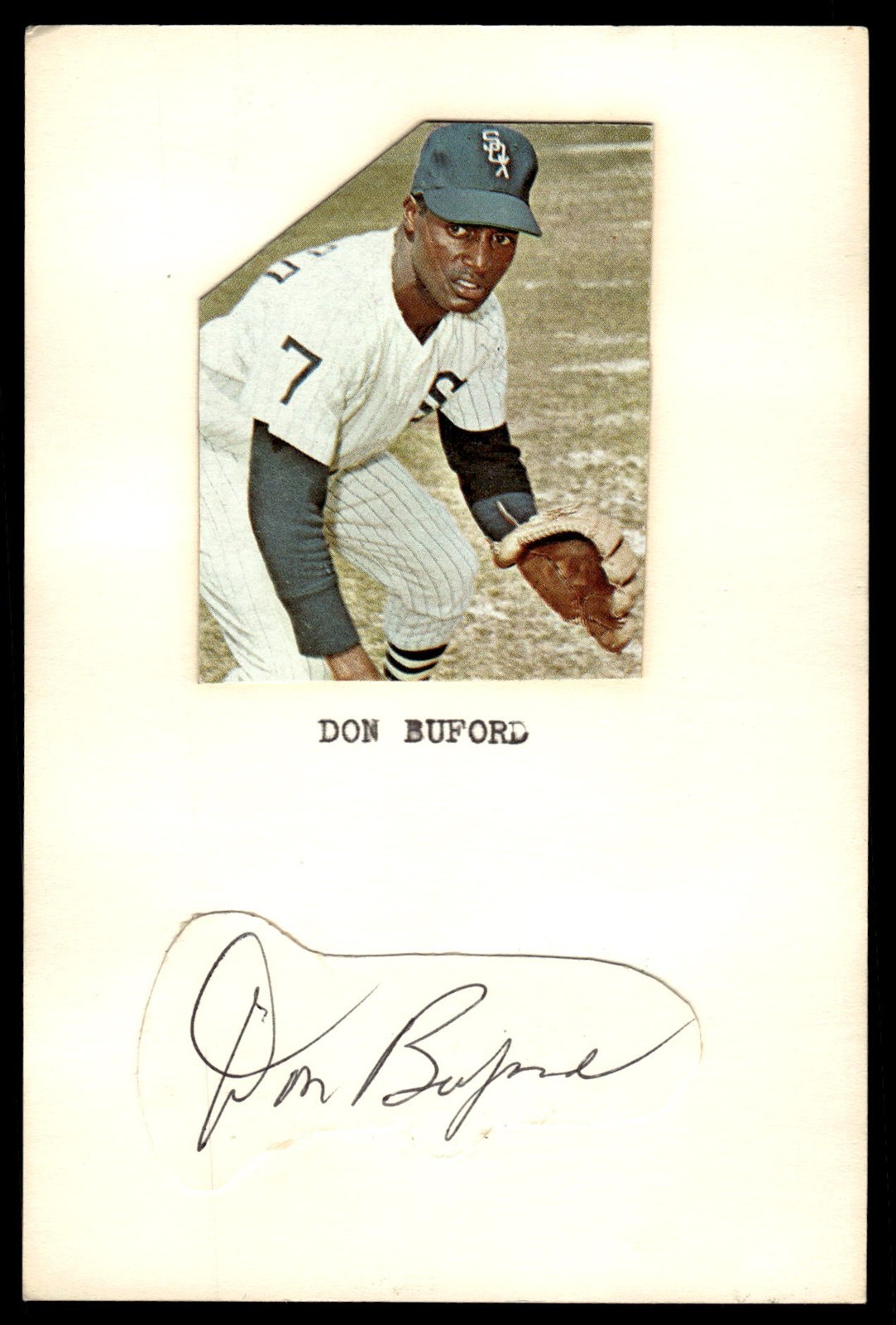 Don Buford White Sox Baseball Signed 4x6 Signed Cut Photo Auto *X2017