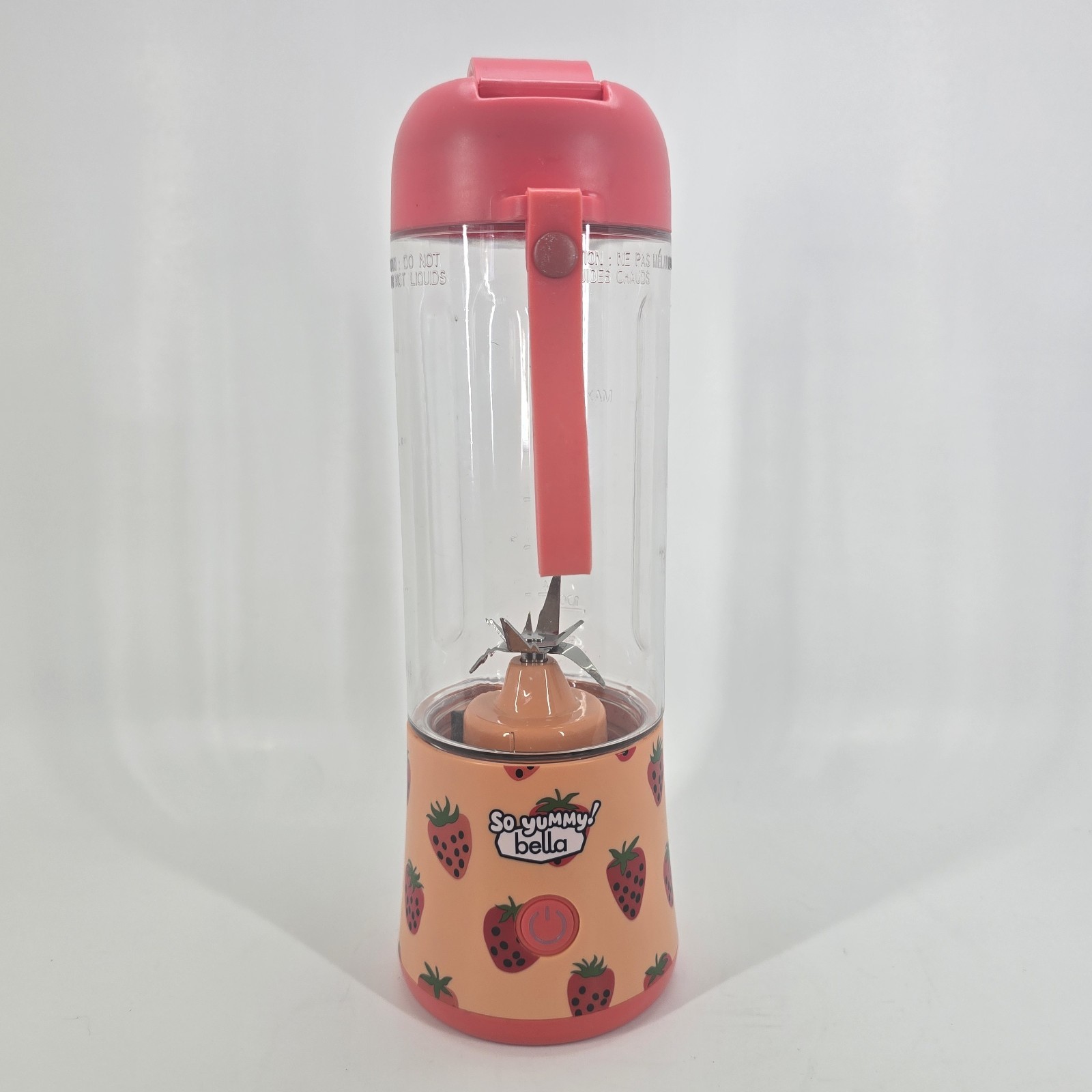 So Yummy By Bella 16 Oz BPA-Free Portable To-Go Blender Strawberry Smoothie