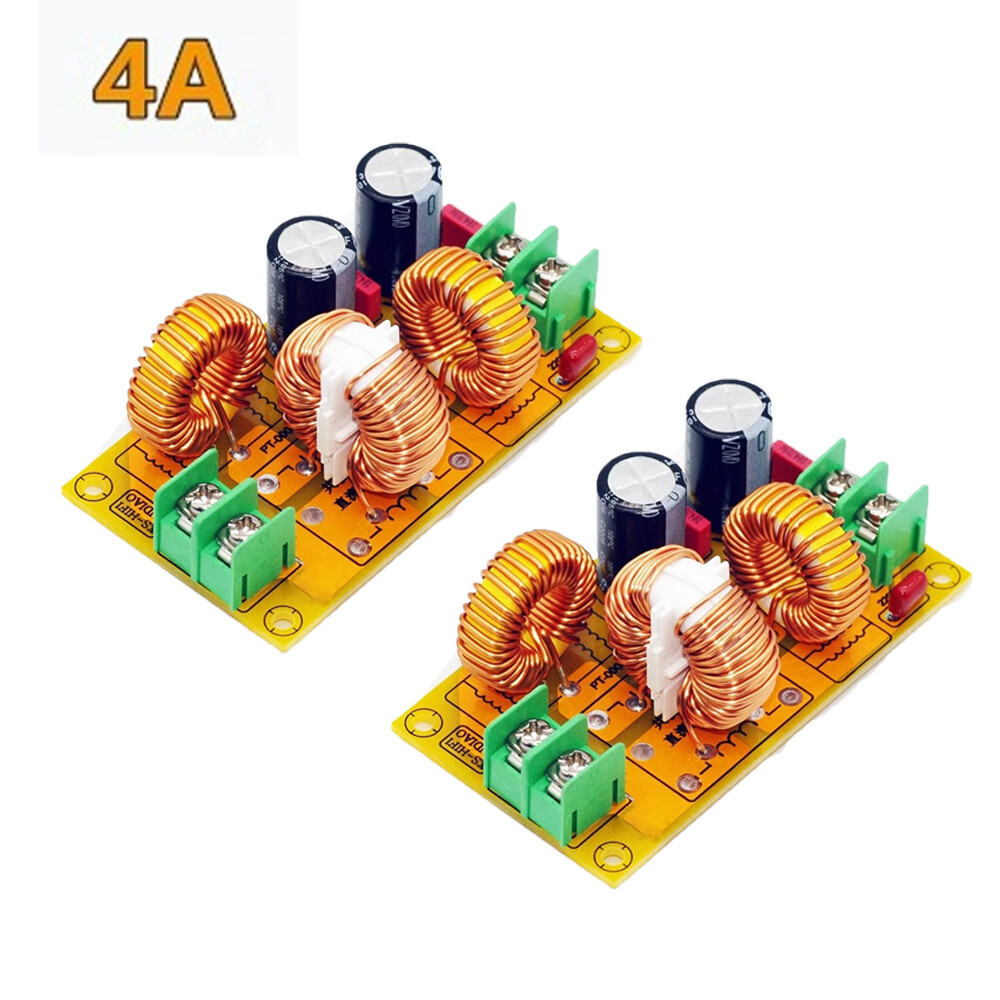 2X DC LC Filter 4A 10A 20A EMI Filter DC 12V Electromagnetic Interference Filter
