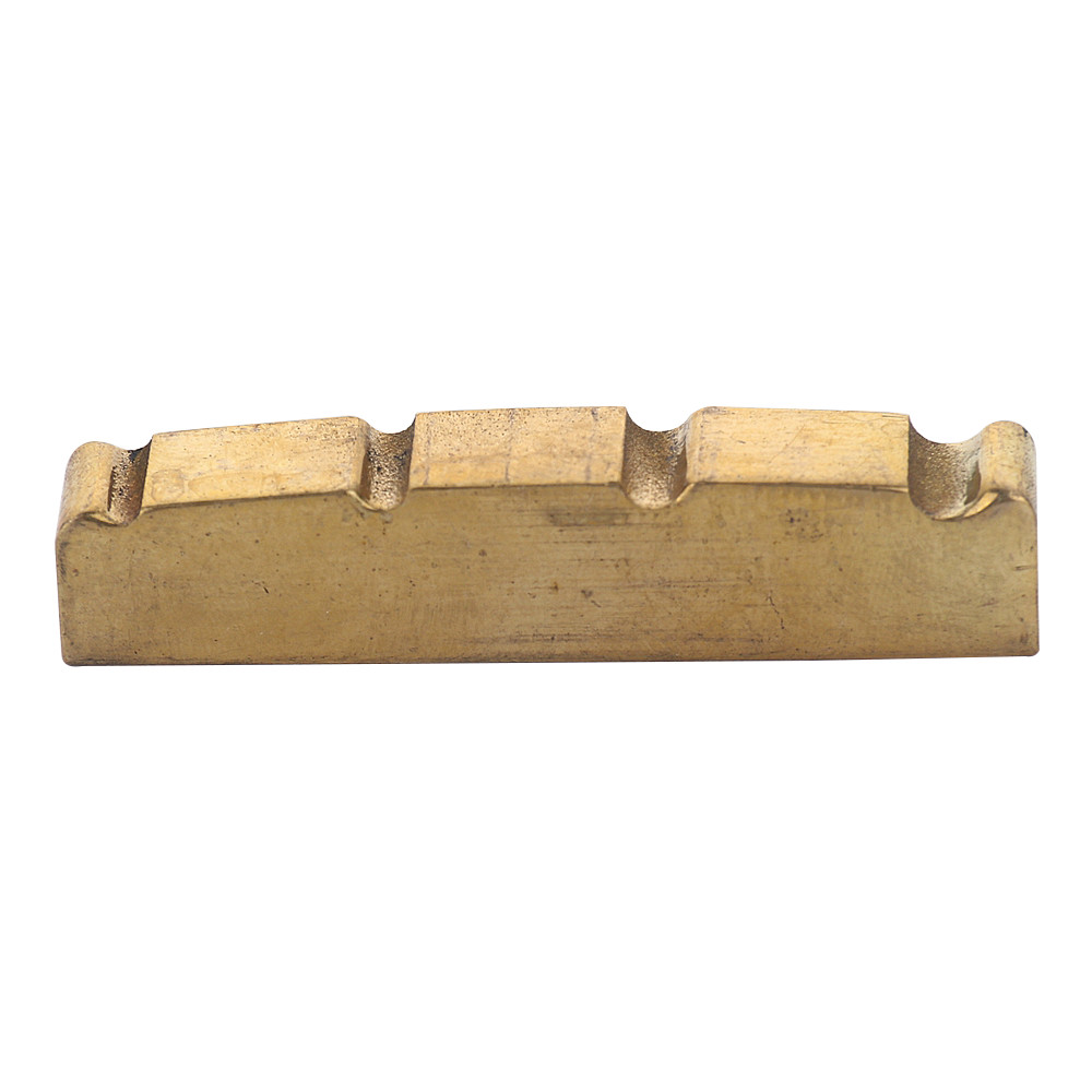 Bass 4-String Slotted Brass Nut for 4 String Electric Bass Guitar Parts 42x6mm