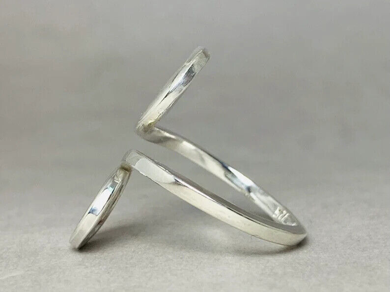 925 Sterling Silver Band& Statement Meditation Ring Handmade Ring All Size