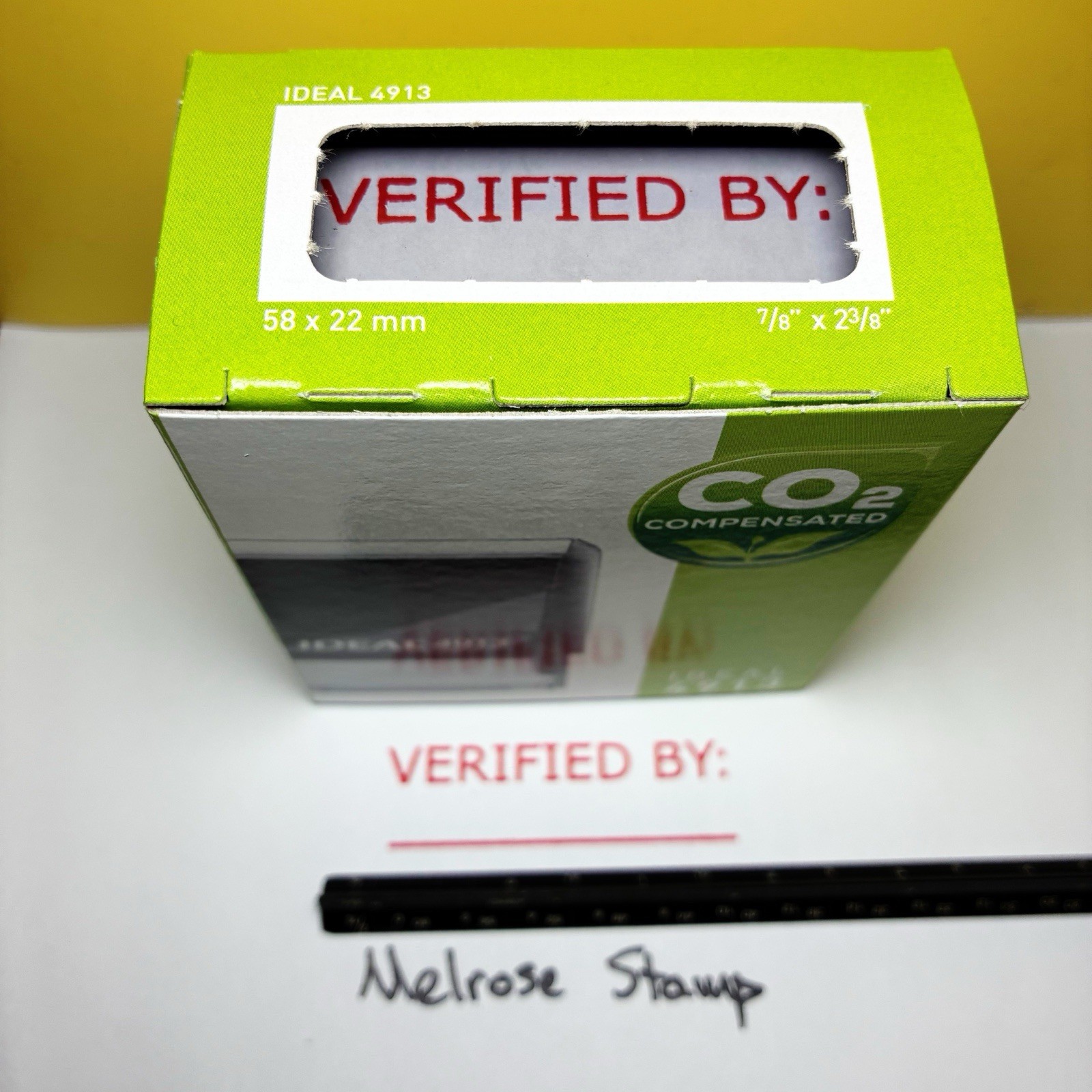 Verified By Rubber Stamp Red Ink Self Inking Ideal 4913