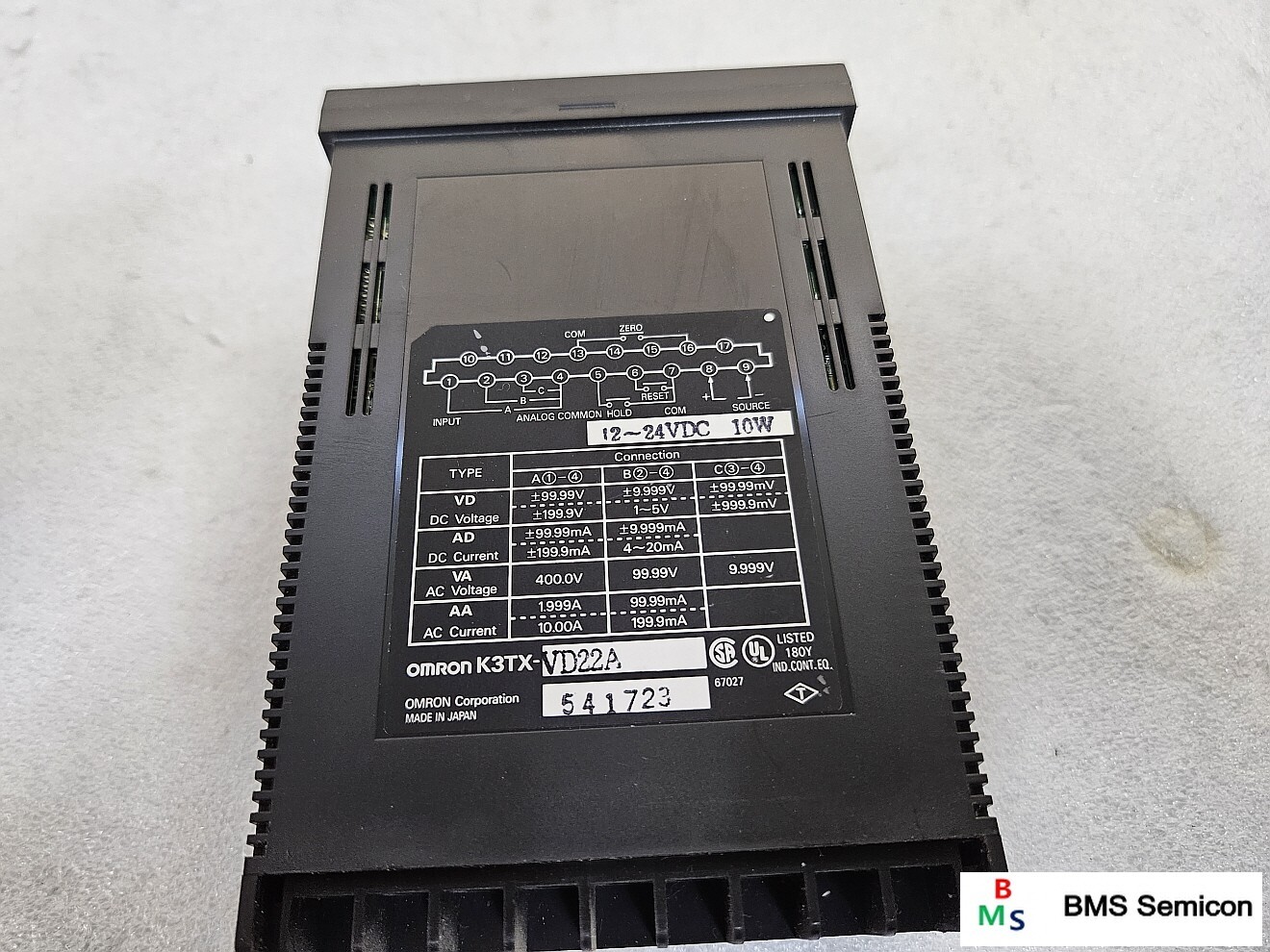 OMRON K3TX-VD22A Meter Panel Mount (24VDC)