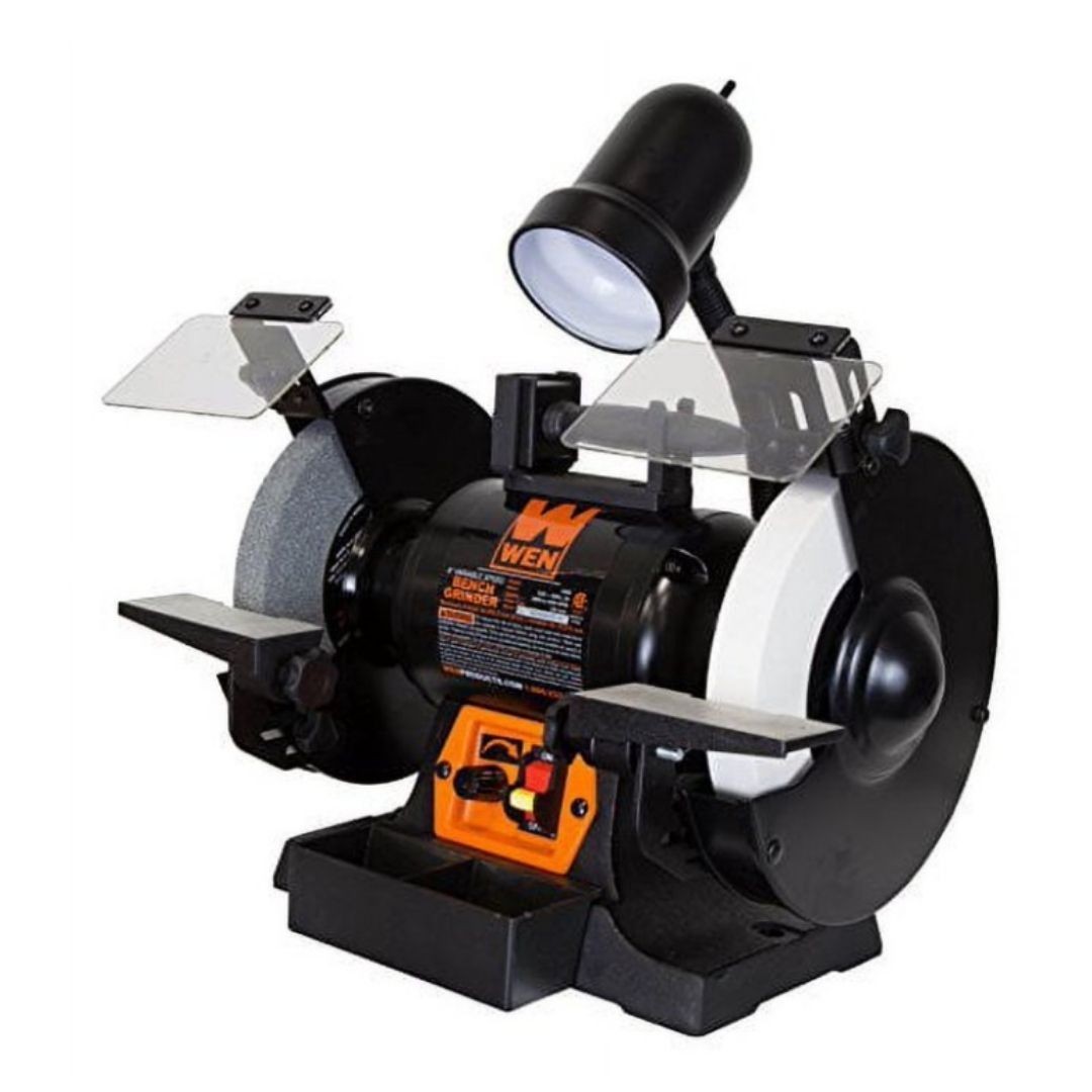 WEN BG4280 5-Amp 8-Inch Variable Speed Bench Grinder with Flexible Work Light