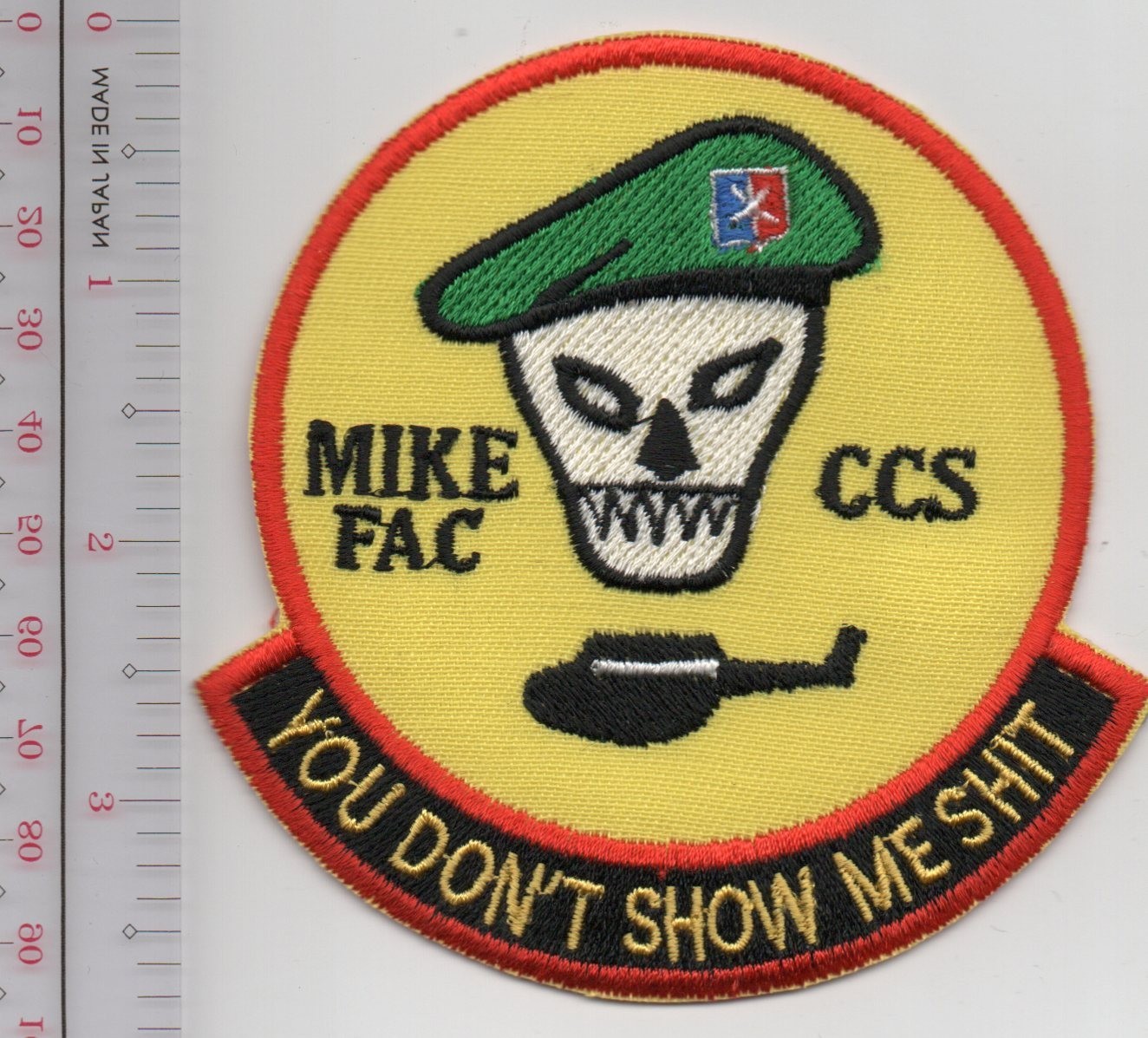 US Army Recon  Mike Fac CCS You Don't Show Me Sh*t  Patch NO TARIFF
