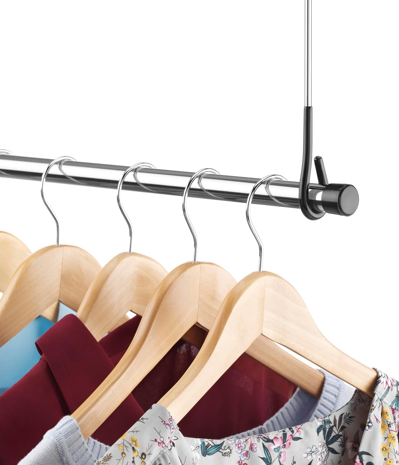Durable Chrome Double Closet Rod - Maximize Space & Keep Clothes Wrinkle-Free