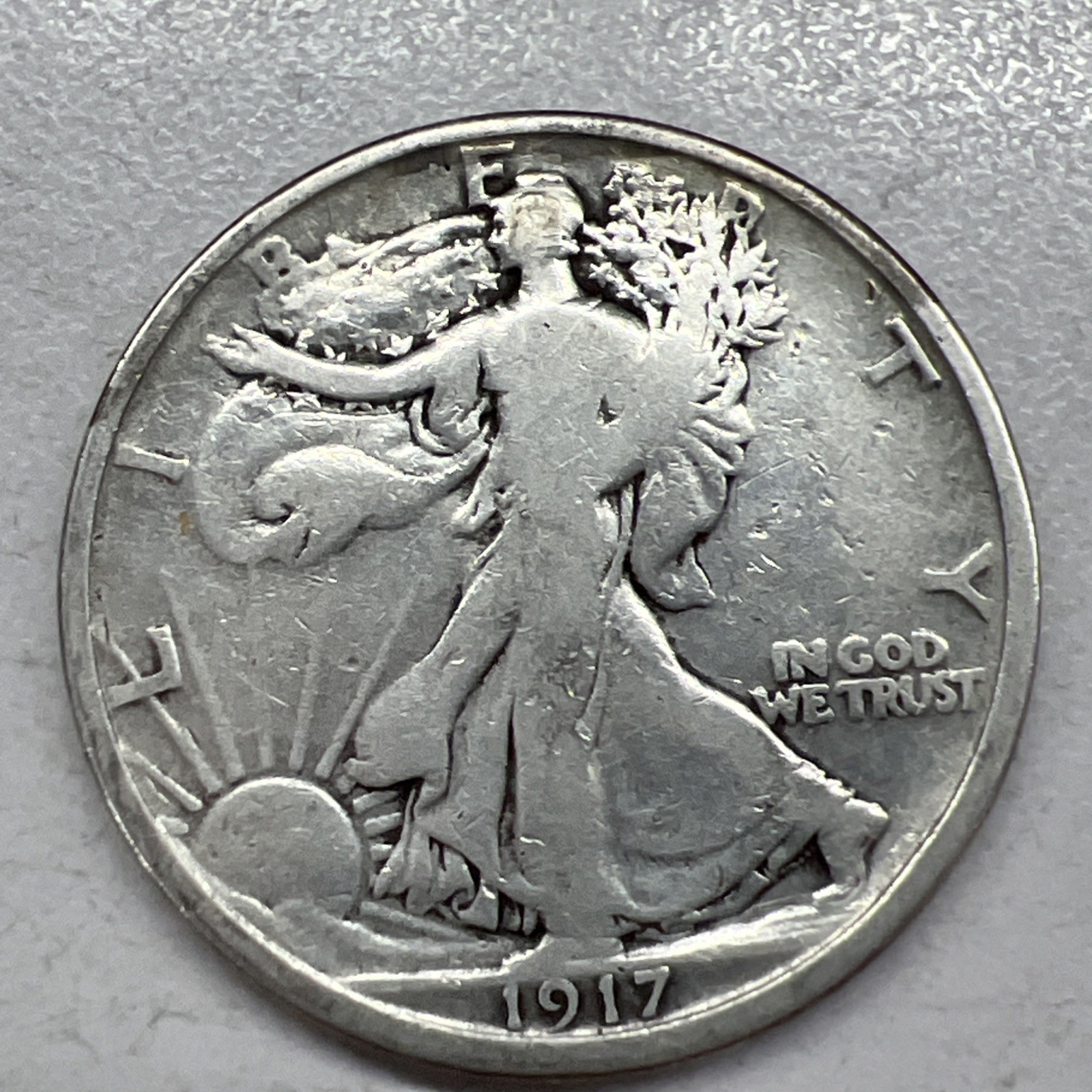 1917 Walking Liberty 1/2 dollar  Actual Coin Check My Store Out