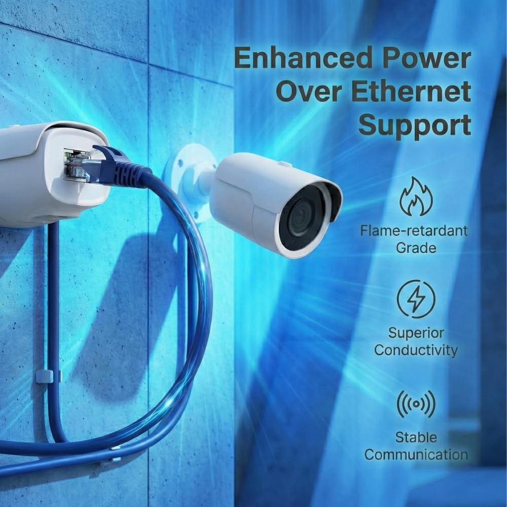 25FT Cat5e UTP Ethernet Patch Cable, 100% Pure Copper LAN Cable.