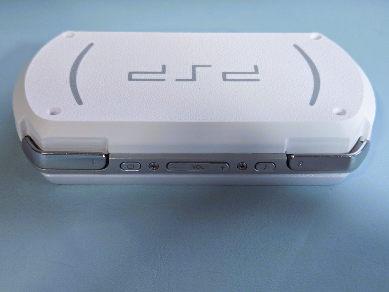 PSP Go Replacement Expanded Back Battery Cover (Blue and Silver)
