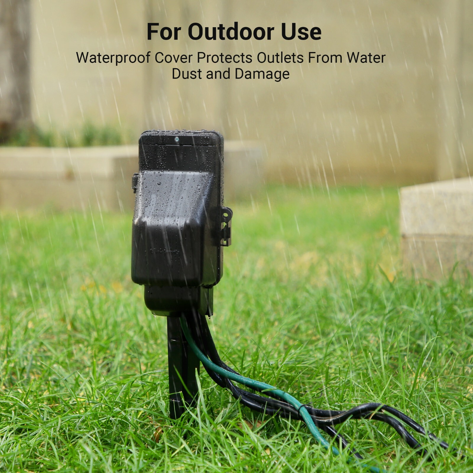 DEWENWILS Waterproof Overload Protection Yard Stake Outlets for Christmas Decor