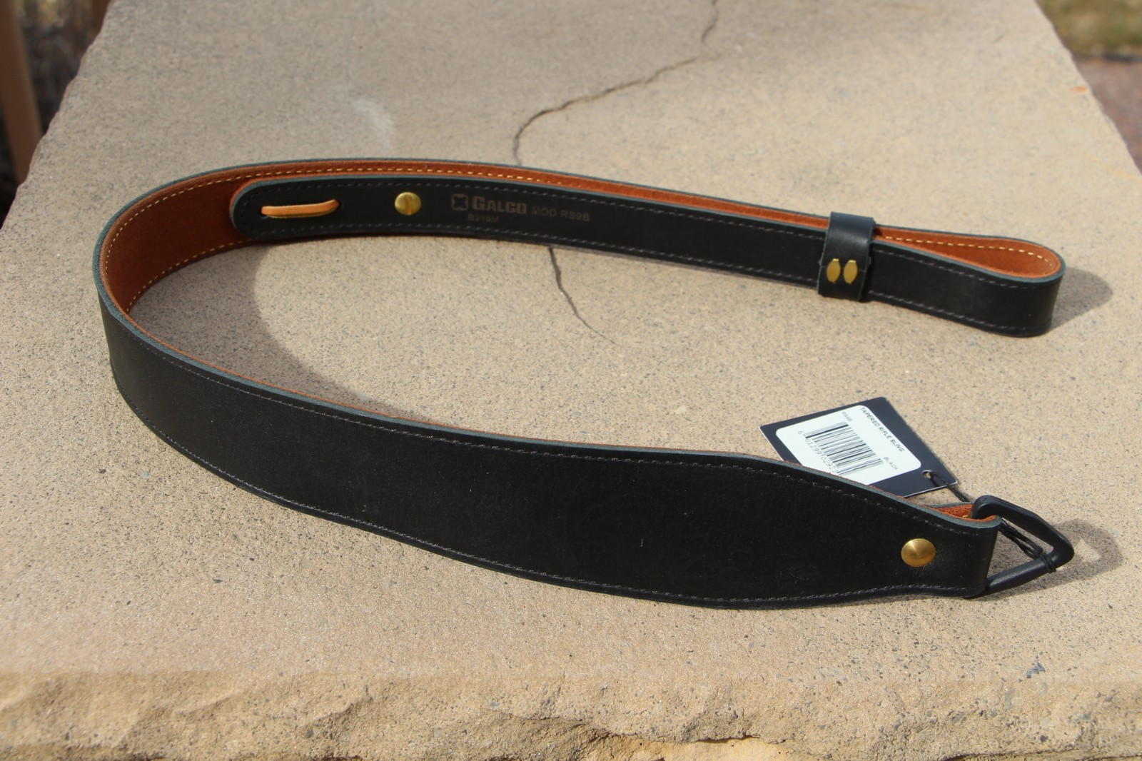NEW Galco Gunleather BLACK LEATHER suede rifle sling RS9B Cobra style B219M NICE