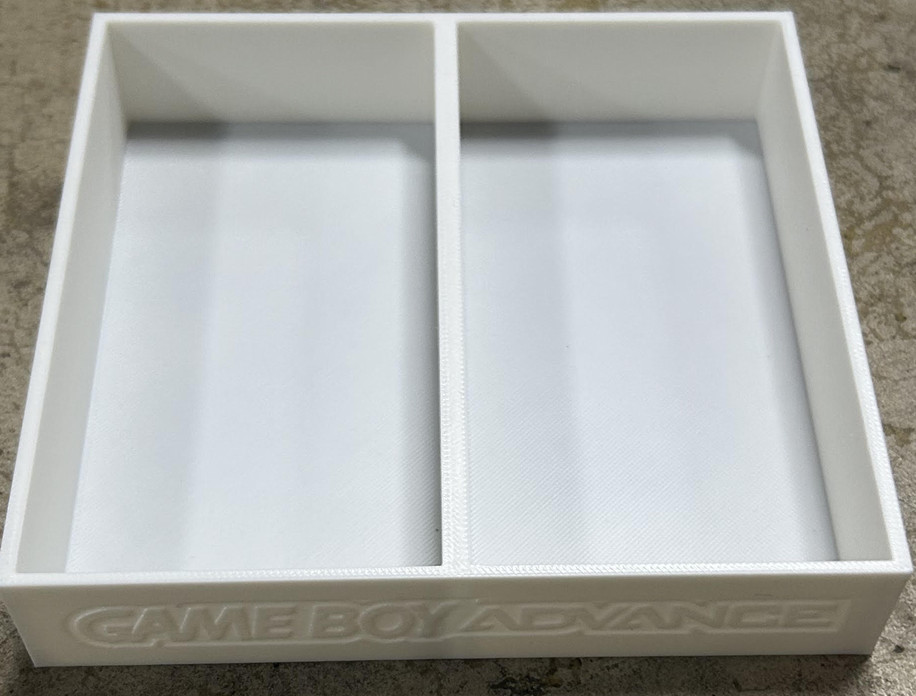 Game Boy Advance Game Tray Stackable Portable Cartridge Storage Organizer White