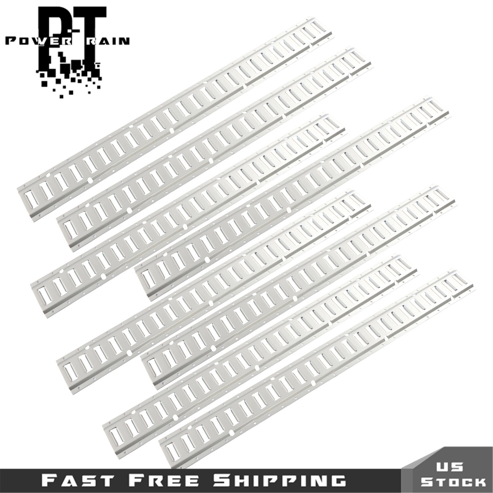 8 Pack 4' E Track Tie Down Rail Kit 2,000 lbsGalvanized Steel For Trailers Vans