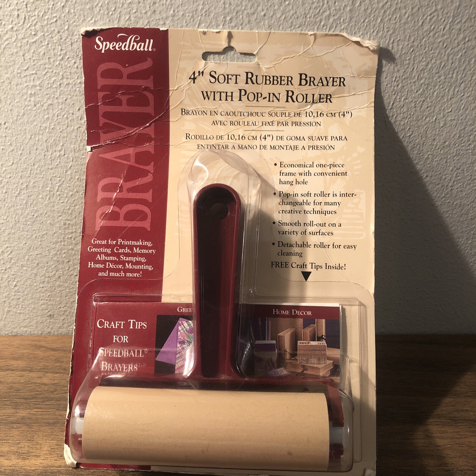 Speedball 4" Soft Rubber Brayer with Pop-In Roller Item #41217 (D1)