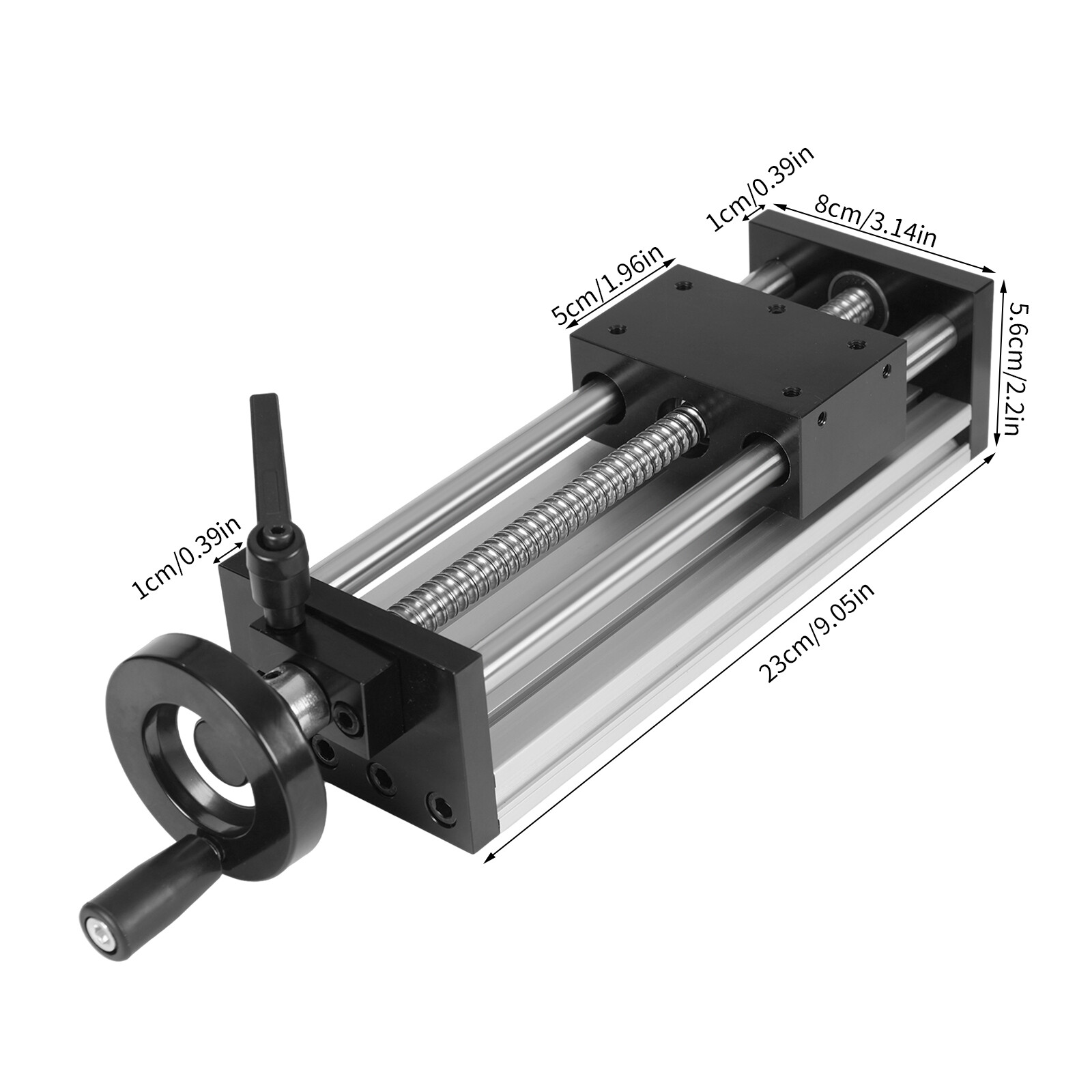 9.06in Length Manual Sliding Table Linear Rail Guide 150mm Effective Stroke