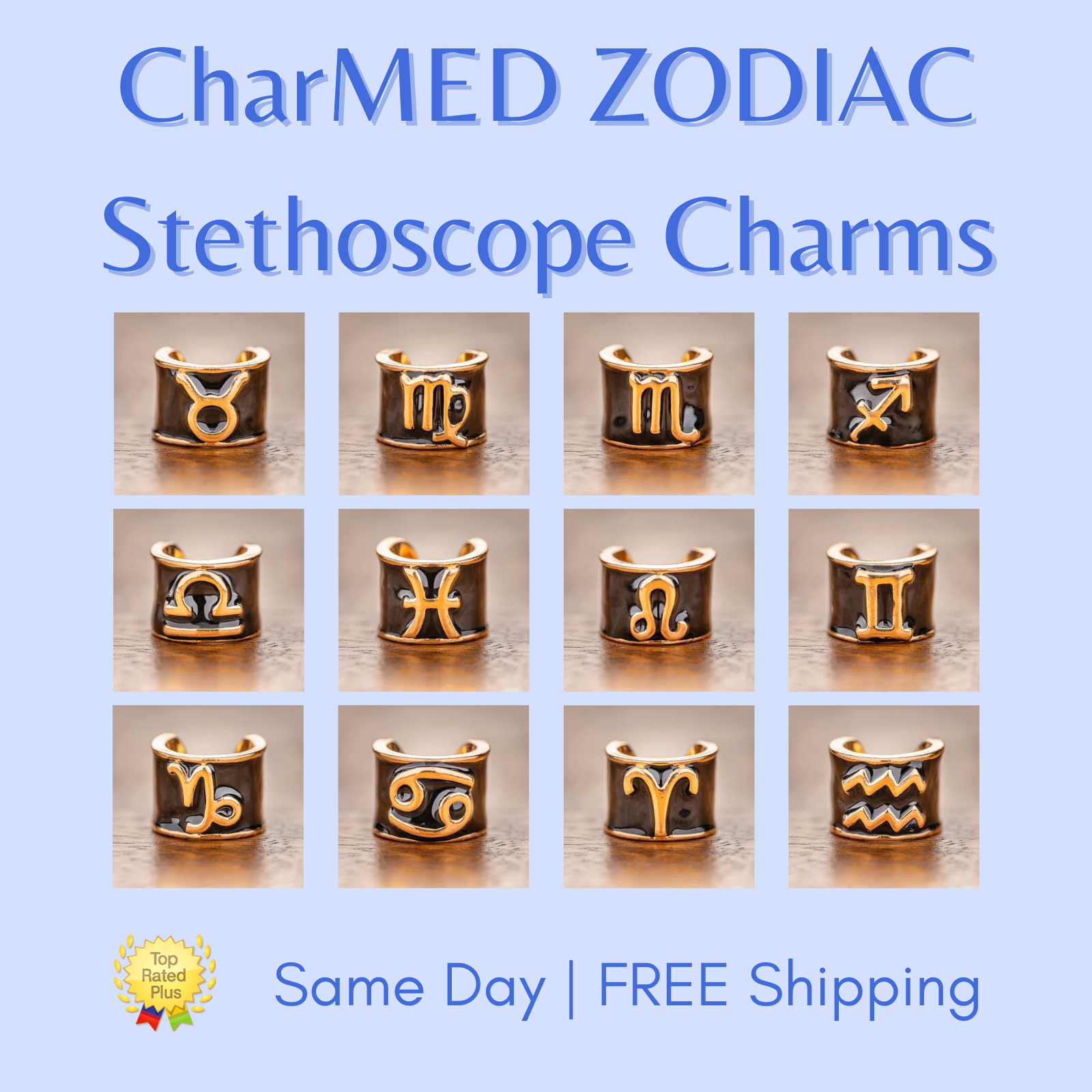 CharMED Stackable Zodiac Sign Stethoscope Charms