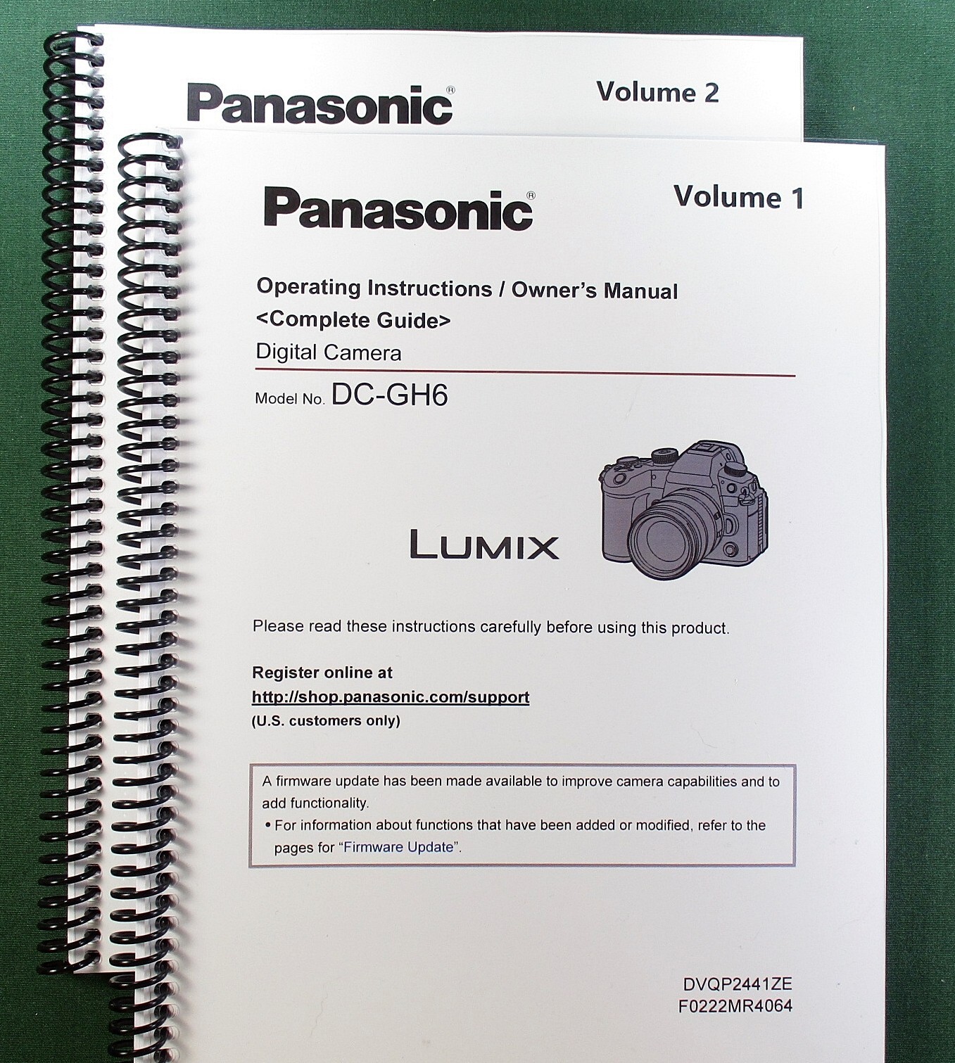 Panasonic Lumix DC-GH6 Instruction Manuals: 909 Pages Two Volume Set!